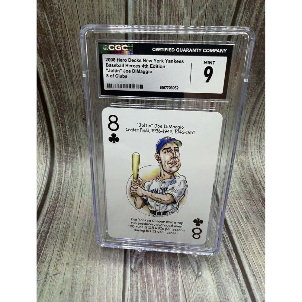 Hero Decks 2008 Yankees Baseball Heroes 4th Ed Joe DiMaggio 8 Clubs CGC 9